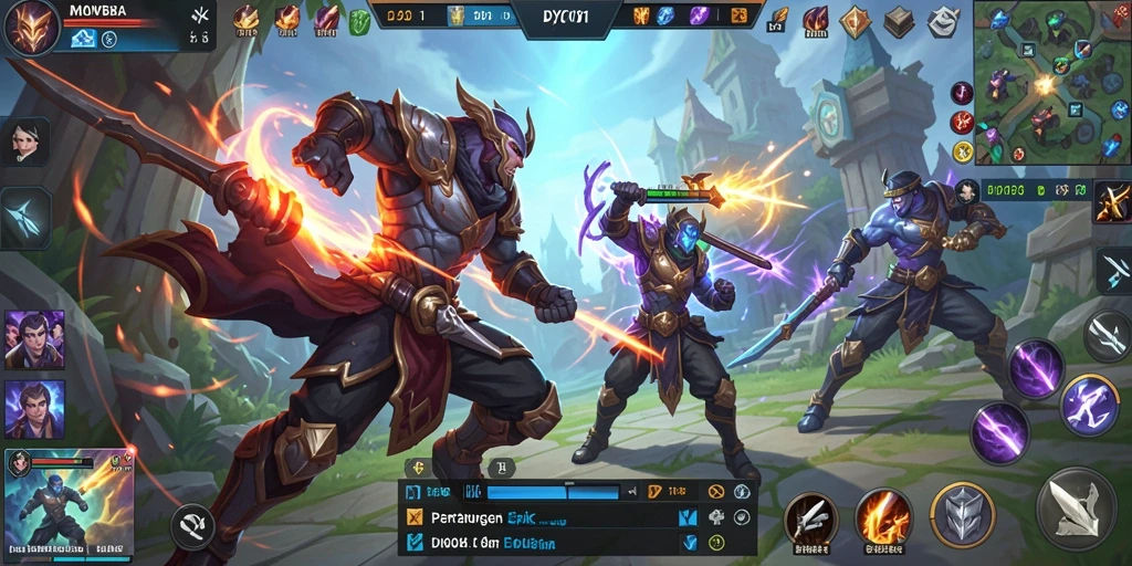 Screenshot gameplay <strong>DY01</strong> menunjukkan aksi pertarungan seru di arena.