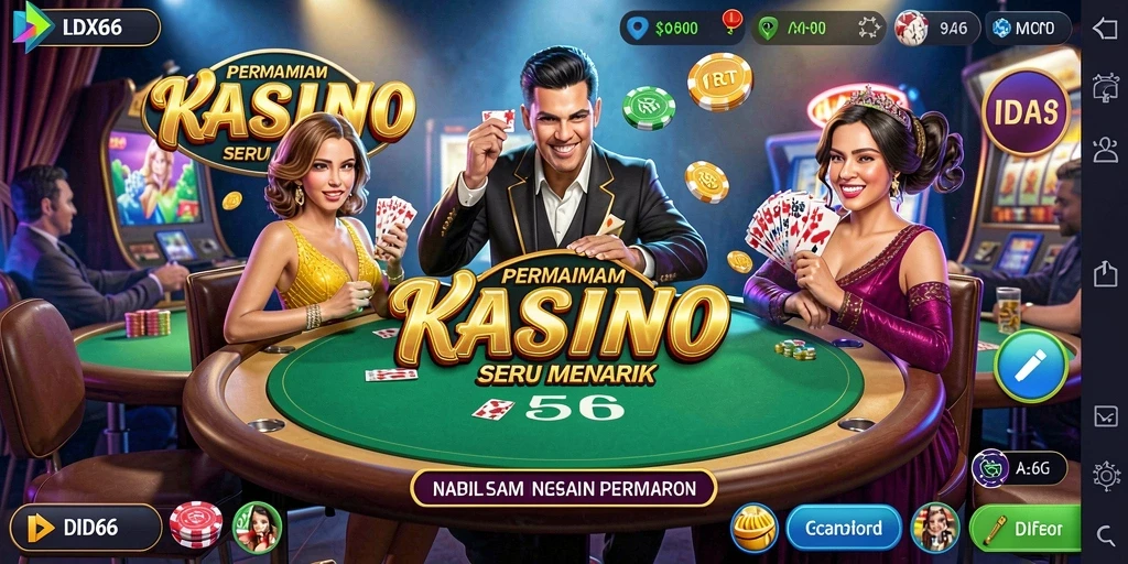 Tampilan gameplay utama <strong>IDX66</strong> yang menggembirakan dengan desain modern.