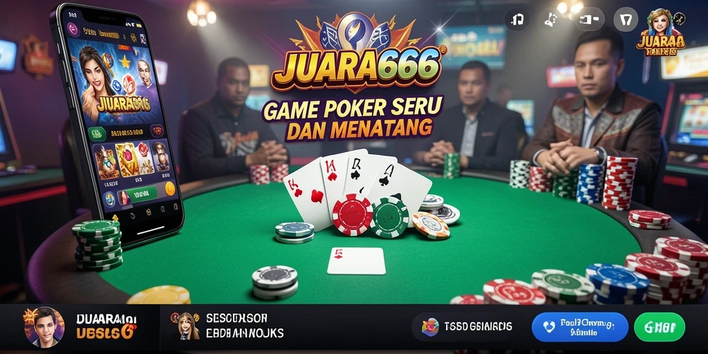 Tampilan gameplay poker yang seru dan mengasyikkan di JUARA666.
