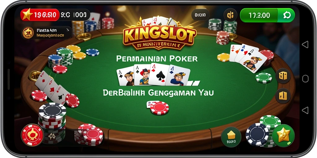 Screenshot gameplay KINGSLOT menampilkan suasana seru permainan Poker.