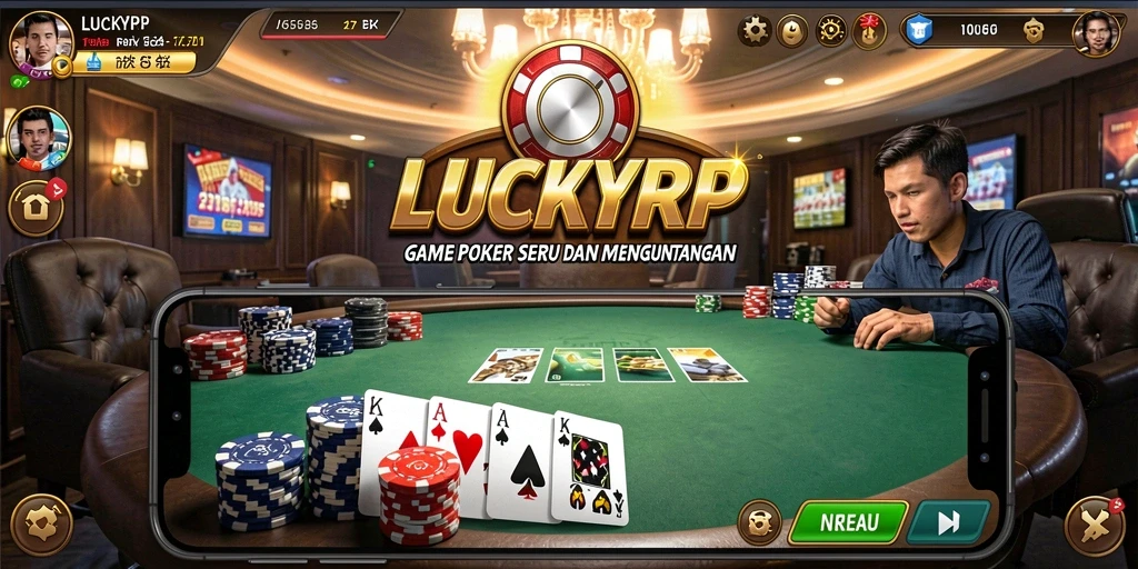 Tampilan menarik dari gameplay Poker di LUCKYRP.