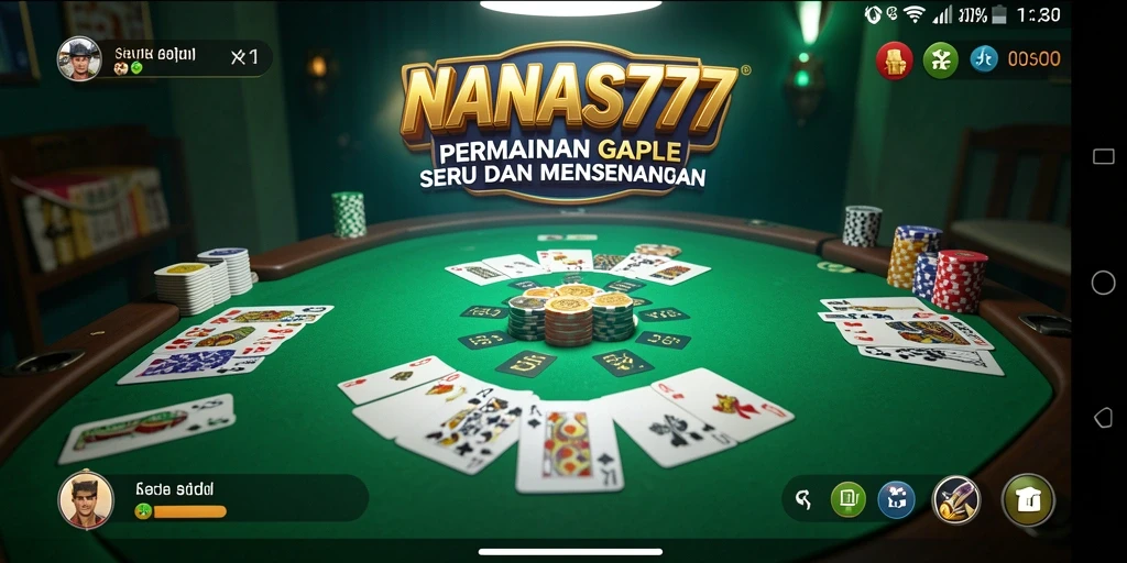 Tampilan menarik dari gameplay Gaple di NANAS777.