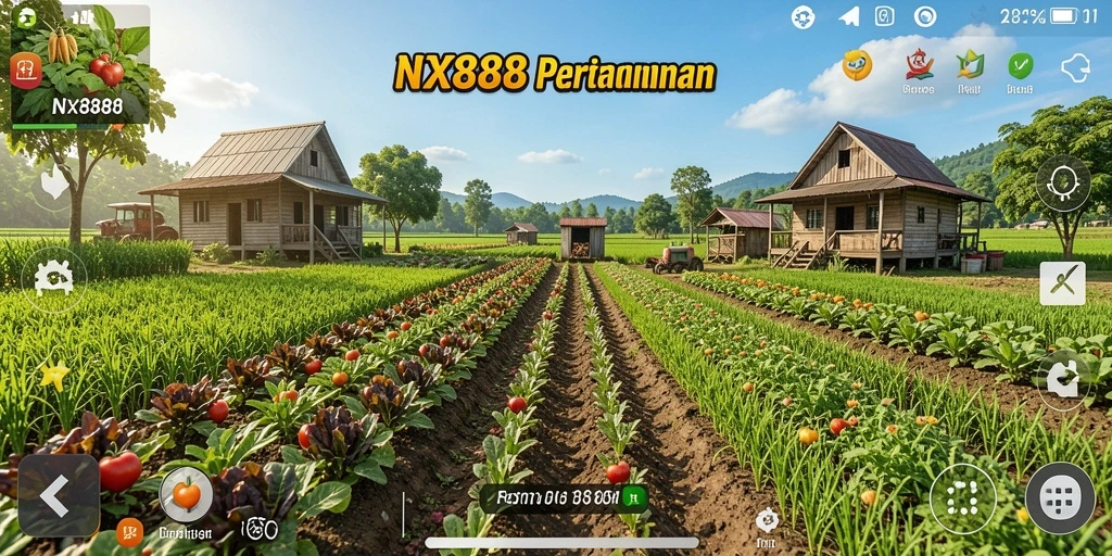 Gameplay NX888 yang seru dalam bertani dan merawat hewan.