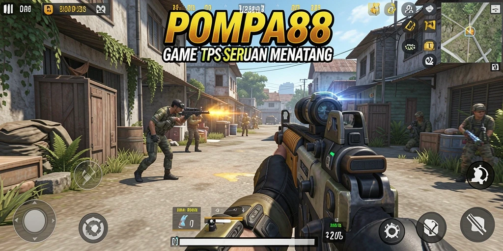 Screenshot POMPA88 yang menunjukkan aksi gameplay TPS yang mendebarkan.