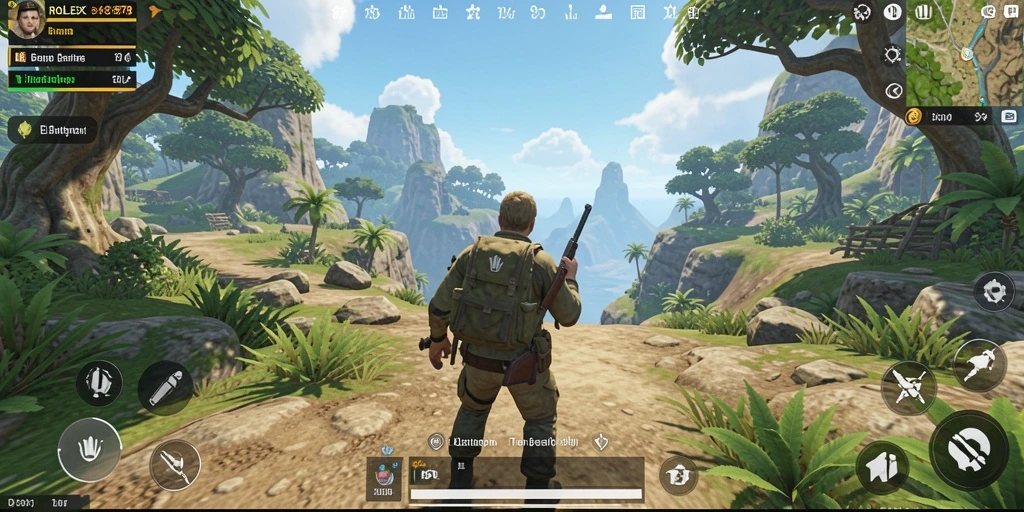 Tampilan menarik dari gameplay <strong>ROLEX878</strong> di dunia terbuka yang luas.