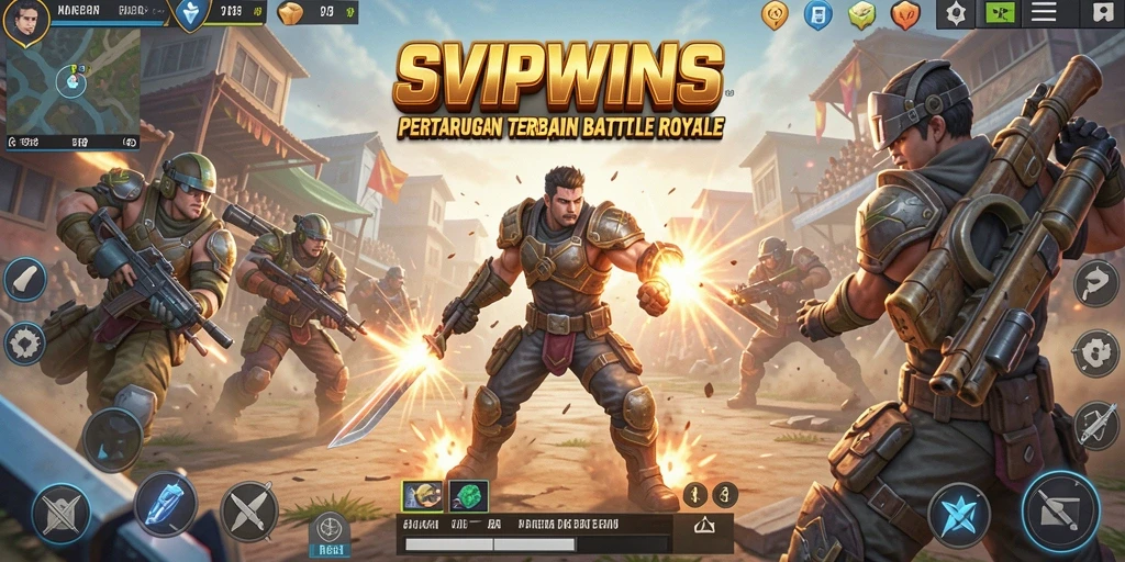 Tangkapan layar gameplay pertarungan epik di SVIPWINS.