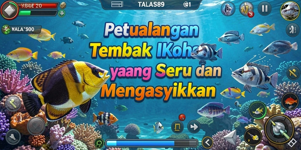 Screenshot utama TALAS89 menampilkan aksi seru dalam permainan Tembak Ikan.